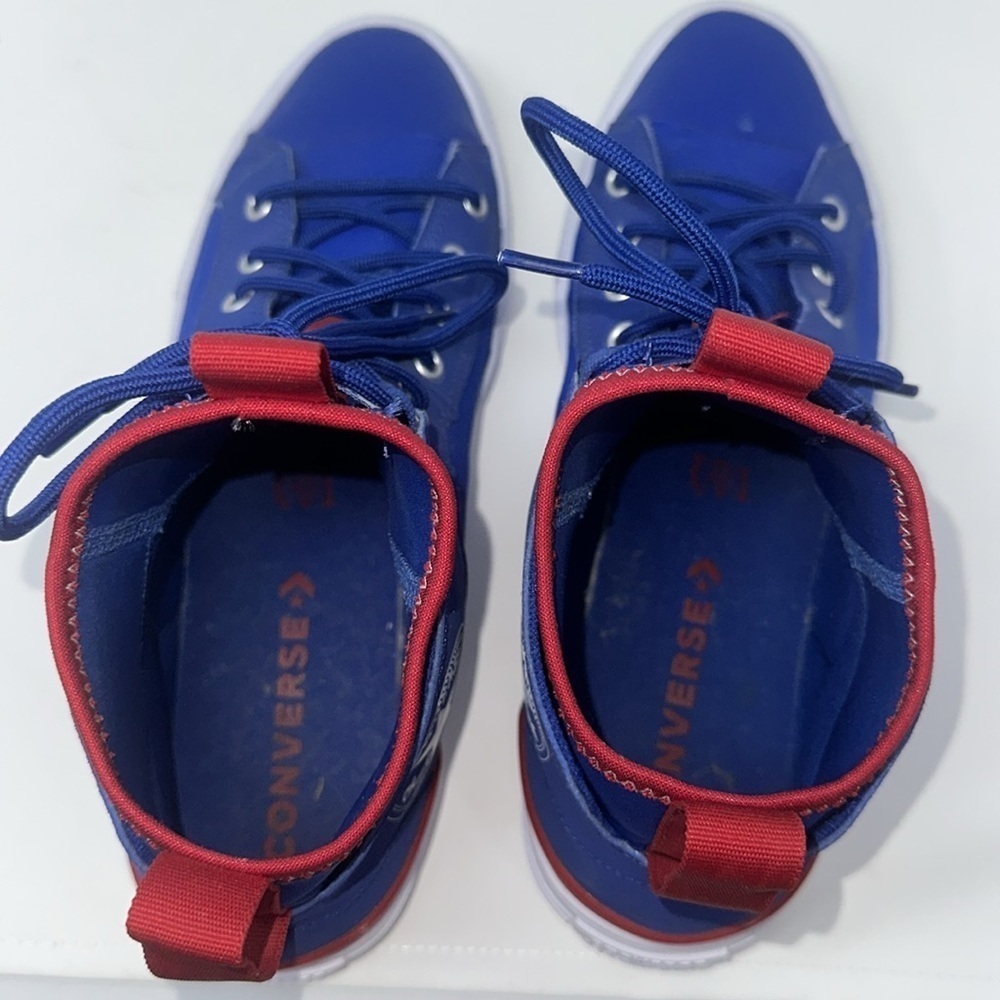 Chuck Taylor All Star Ultra Mid Blue Enamel Red Converse Sneakers Size 9 - Picture 7 of 7